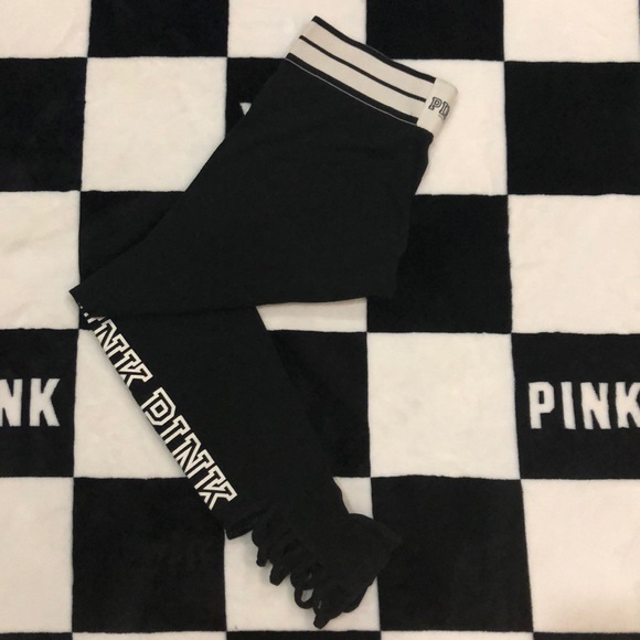 Victoria's Secret Black Logo Yoga pants - Picture 2 of 5